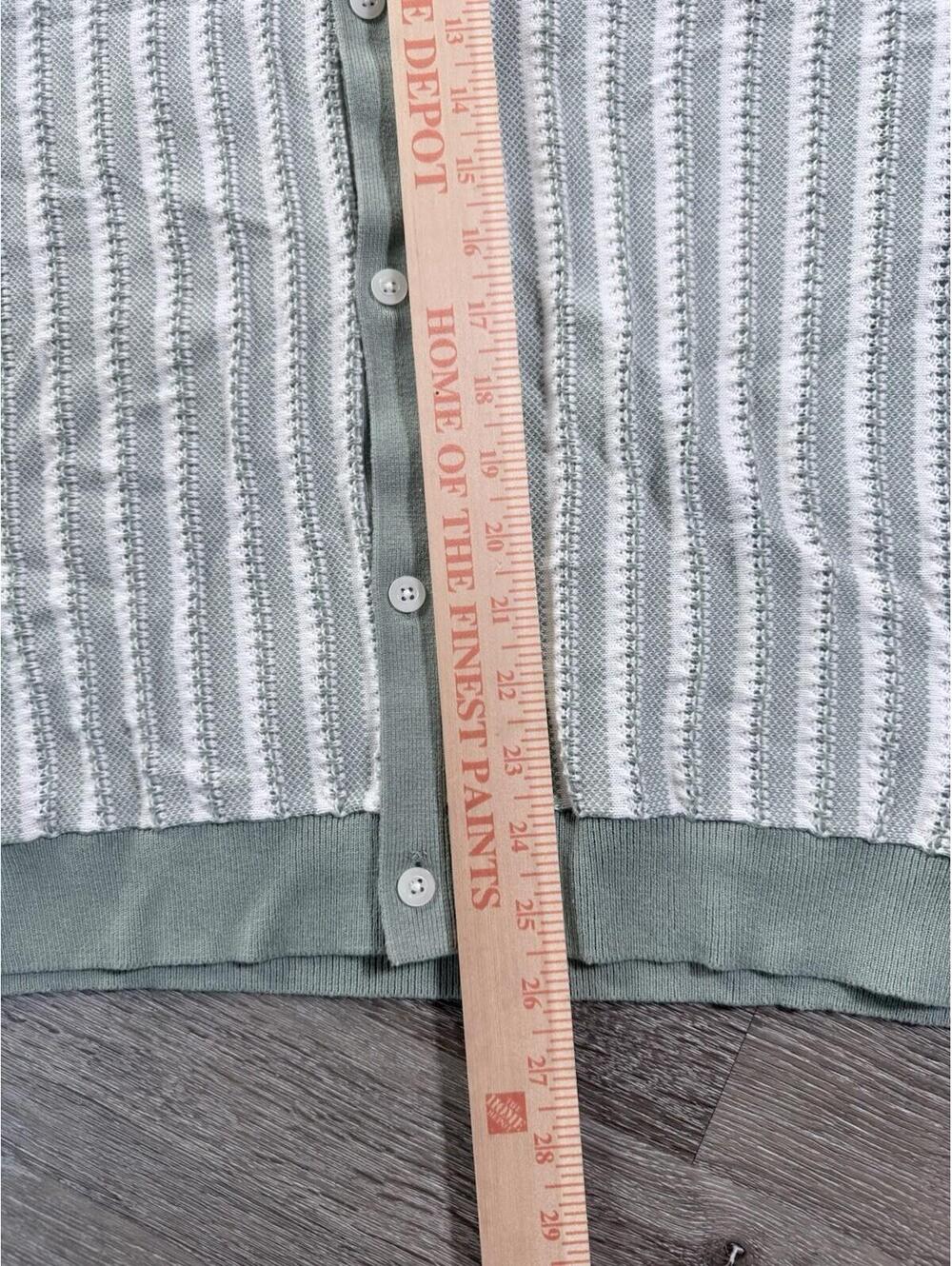 NWT Madewell Sz M Open-Stitch Button-Up Sweater Polo Faded Brick Striped Retro - Picture 4 of 7